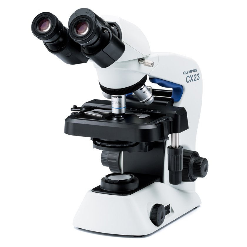 The CX23 upright microscope is designed for operational ease. Ideal for microscopy education, it is cost-effective and ensures outstanding optical performance with large field number (FN) 20. 